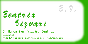 beatrix vizvari business card